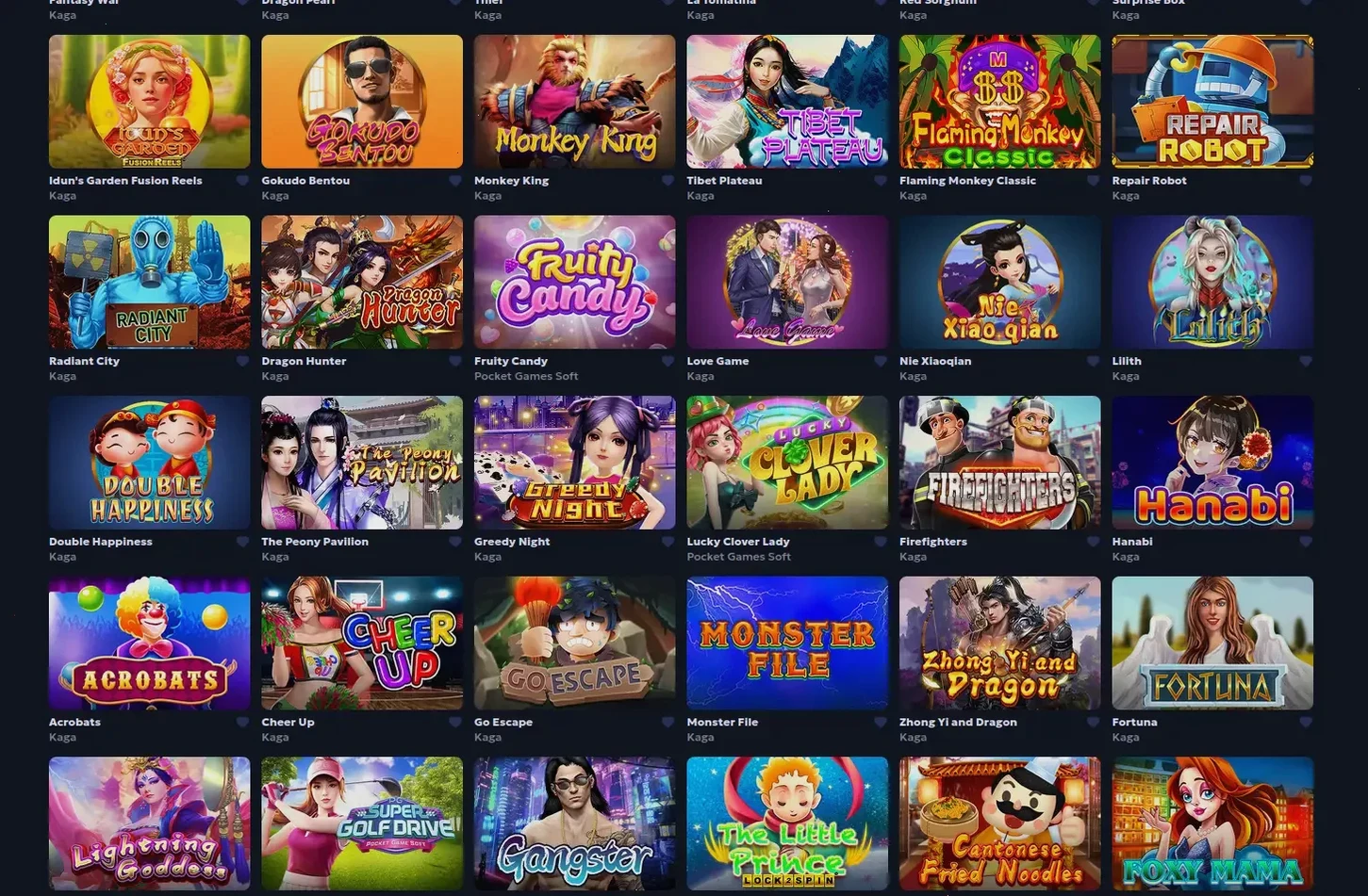 Игровой интерфейс казино Гет Икс